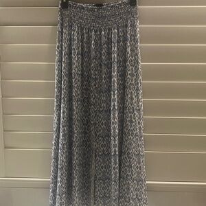 Streetwear Society Blue and White Maxi Skirt